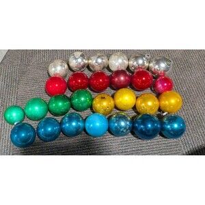 1950s Shiny Brite Christmas 27 Glass  Ornaments